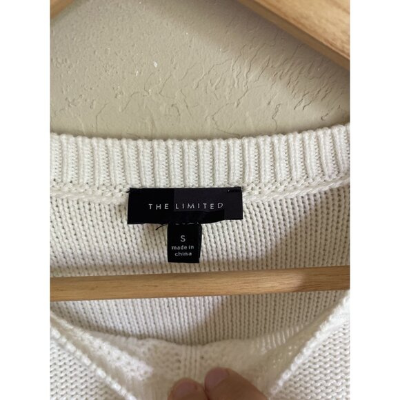 New! The Limited Cream Ivory Cable Knit Pullover Crewneck Sweater MSRP $69.95 - Picture 5 of 9